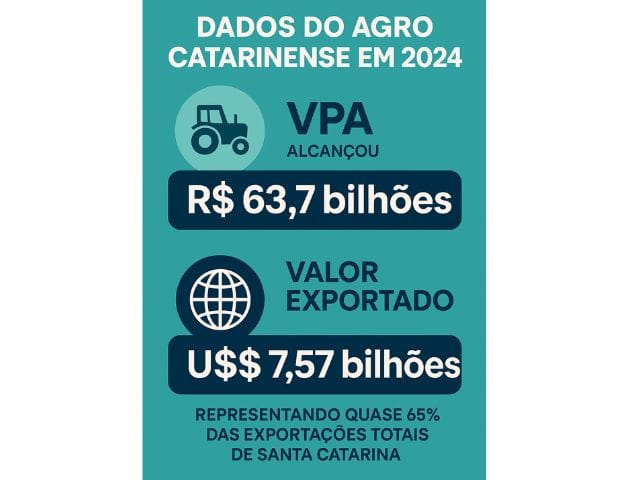 Agro catarinense fecha 2024 com R$ 63,7 bilhões e exportações recordes