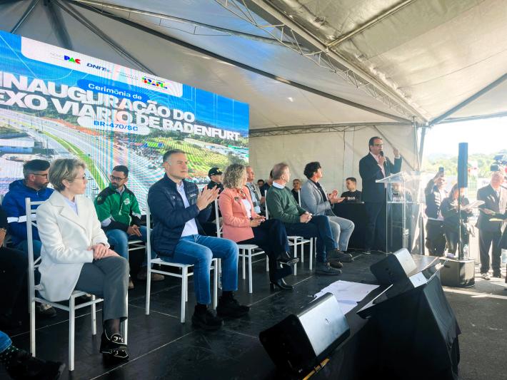 Superintendente do Porto de Itajaí participa da inauguração do Complexo Viário Badenfurt, em Blumenau