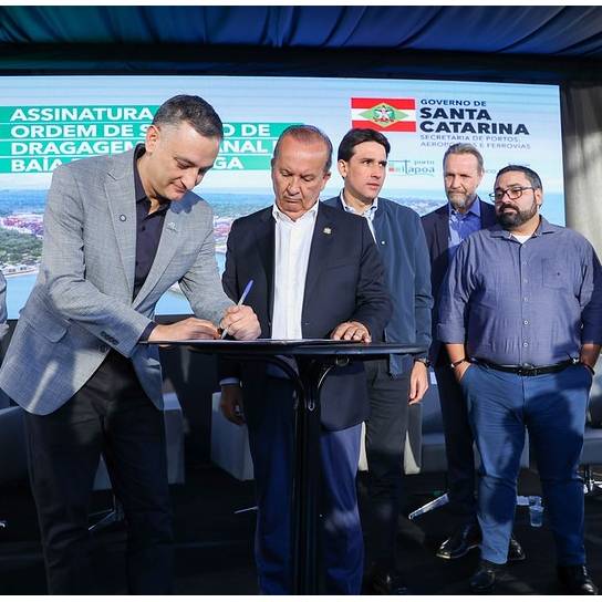 Assinada ordem de serviço para a maior obra de dragagem do Brasil