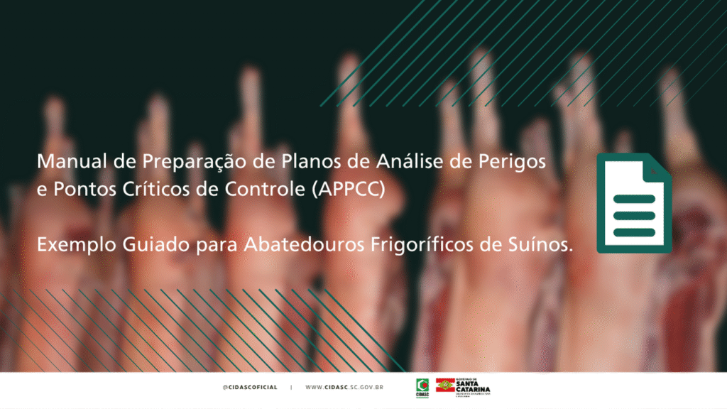 Cidasc lança manual para elaboração de planos preventivos de segurança sanitária em abatedouros frigoríficos de suínos