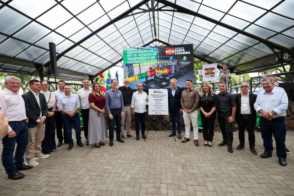 Governo do Estado inaugura maior estação de transferência de custódia de gás natural de SC