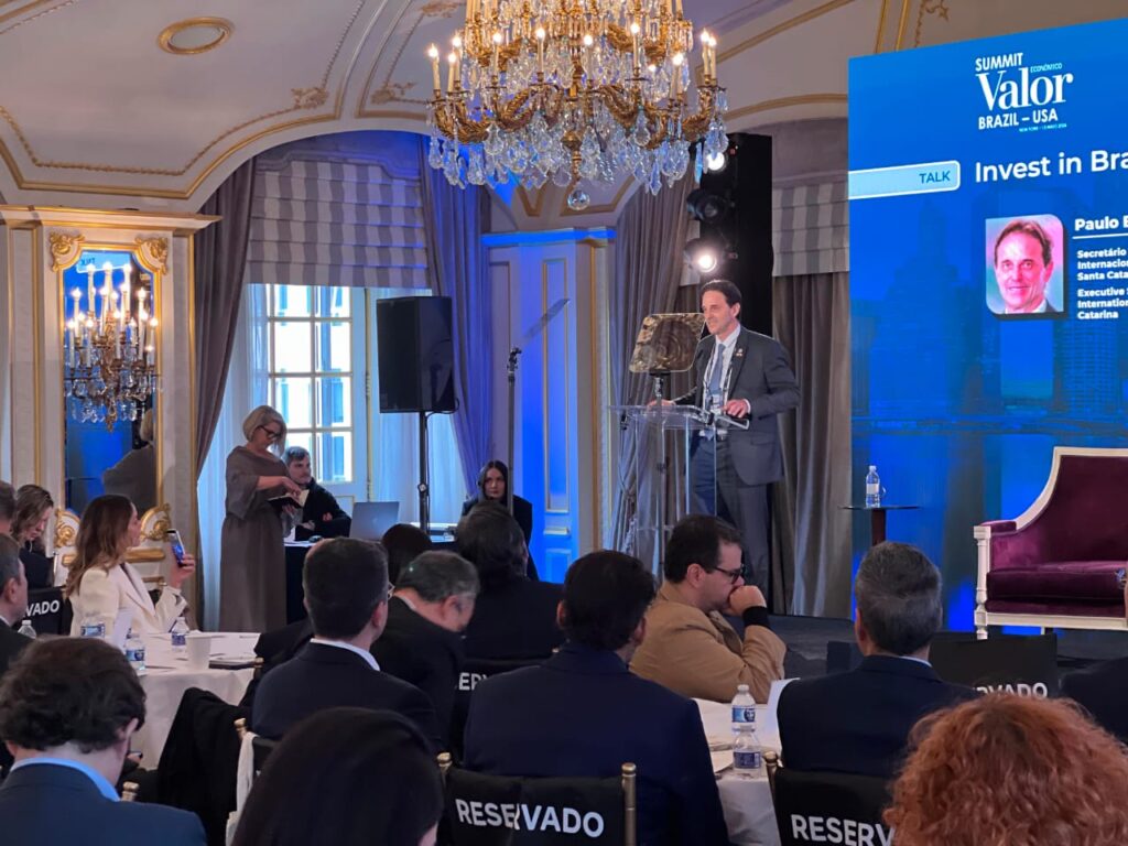 Comitiva catarinense encerra missão em Nova York com discurso a investidores e participação no Summit Valor Econômico